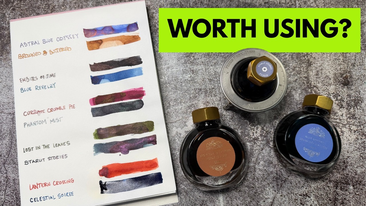 YouTube post by @markyourpages for Ferris Wheel Press. Caption reads: [...] Inks Worth It? My 10 Favorite Ferris Wheel....