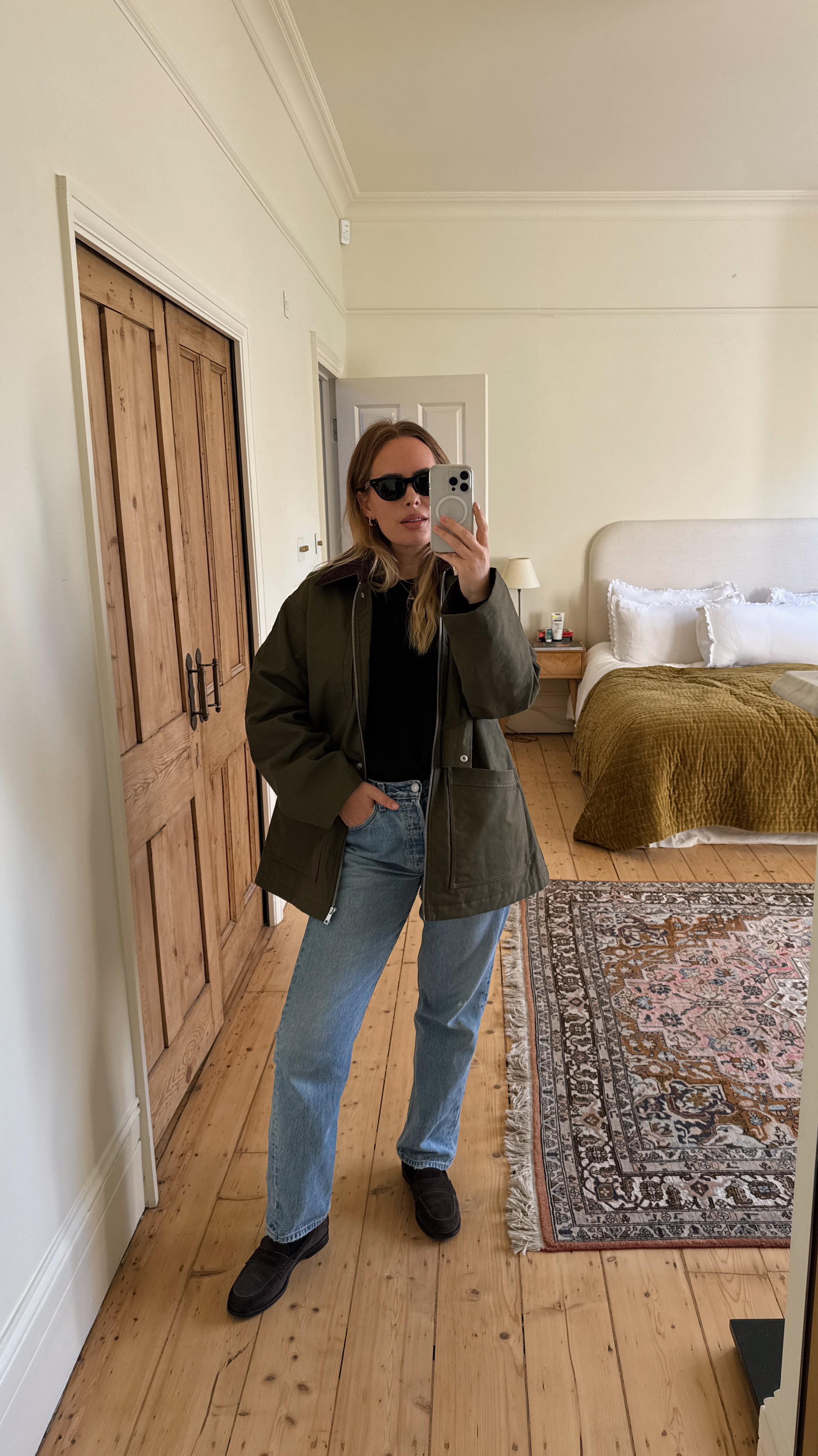 Instagram post by @tanyaburr for Missoma. Caption reads: My go-to everyday outfit for Autumn feat. my....