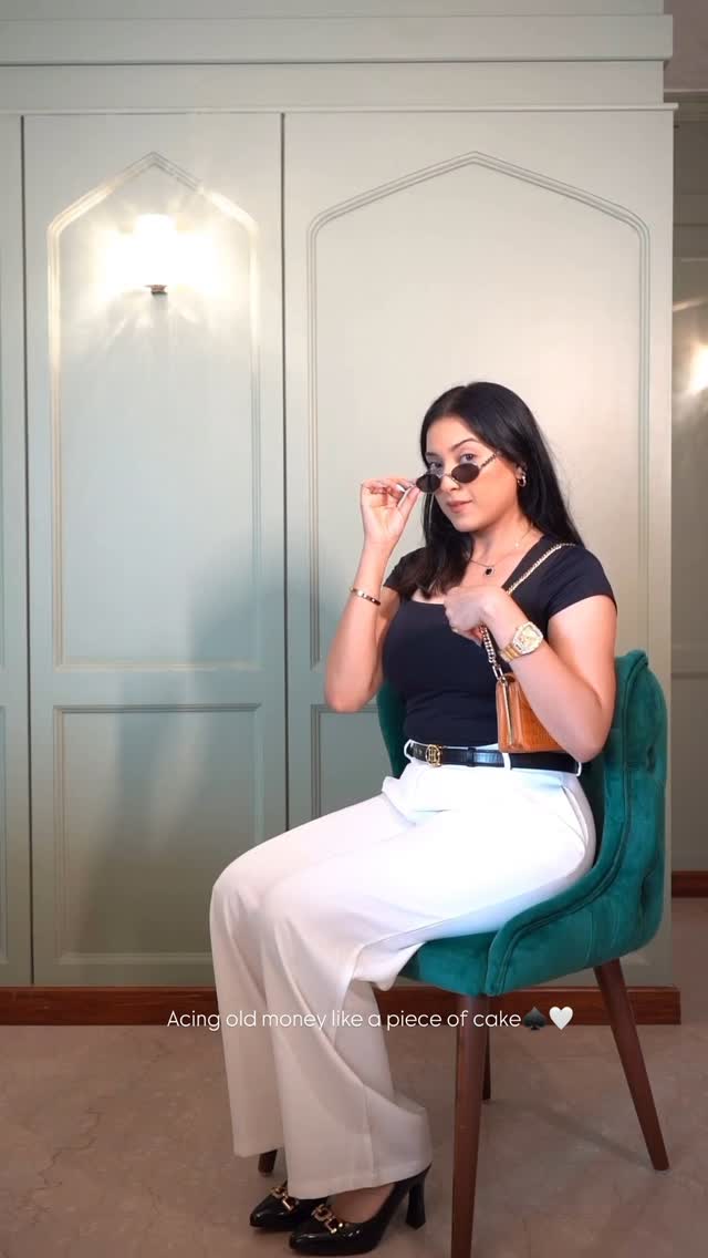 Instagram post by @janvi_223 for GUESS Watches. Caption reads: "Finding beauty in the classics."♠️🤍

Top....