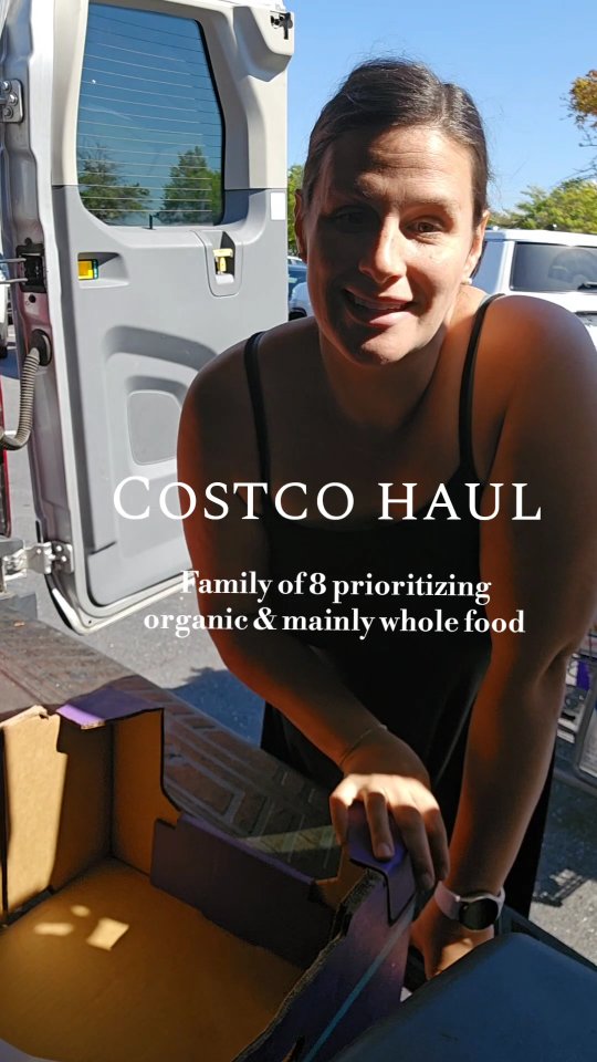 Instagram post by @purelyparsons for Azure Standard. Caption reads: Costco haul! I always love seeing what other....