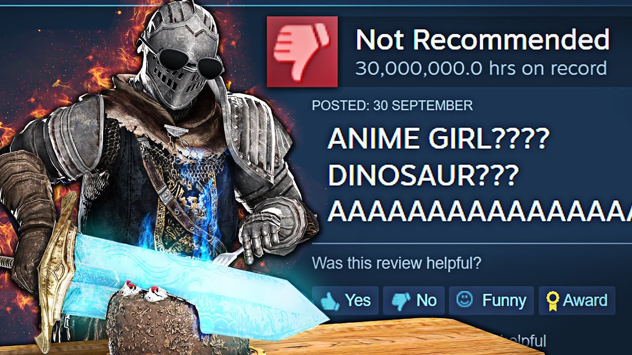 YouTube post by @IronPineapple for Epic Games. Caption reads: I played YET ANOTHER 7 Souls-Like games you've....