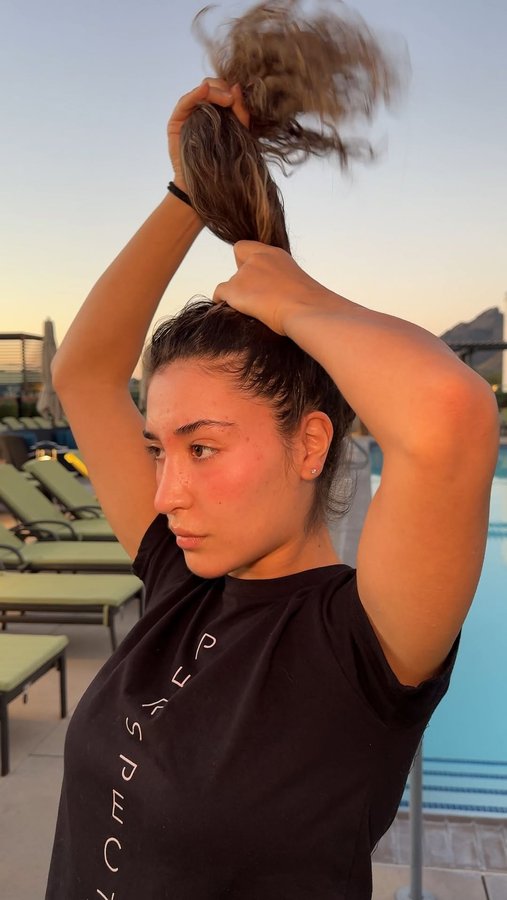 Instagram post by @laladoghmi for Cambly. Caption reads: I’ve been incorporating @concret_creatine into my....