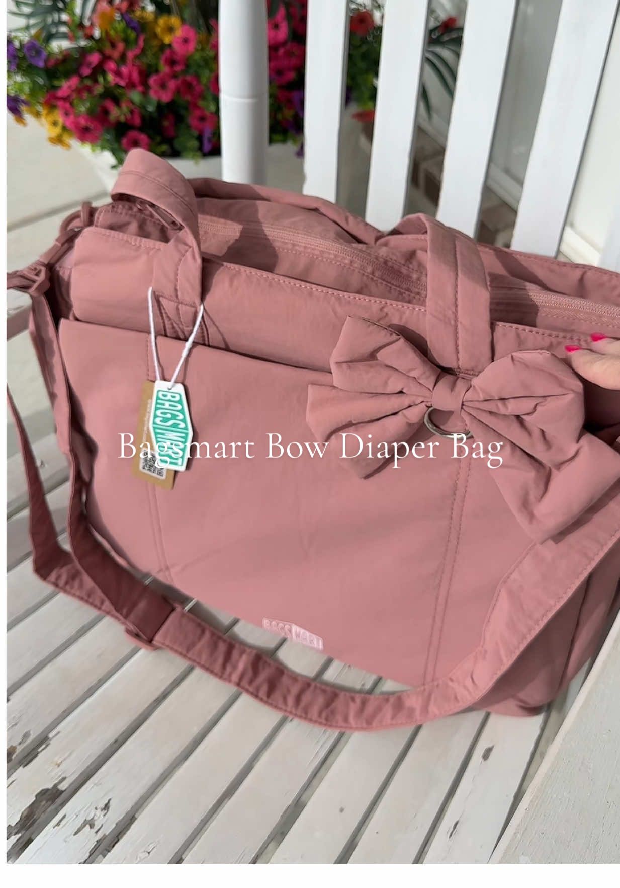 TikTok post by @livingthebreezylife for Bagsmart. Caption reads: Replying to @Abby @BAGSMART listened and gave us a....