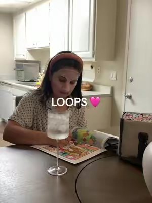 TikTok post by @sandrabgutierrez for LOOPS. Caption reads: [...] and absolutely nowhere to be 🩷🌸🎨....