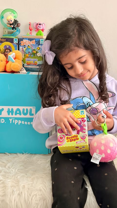 Instagram post by an influencer for Just Play. Caption reads: [...] These cute collectibles by @justplayproducts....
