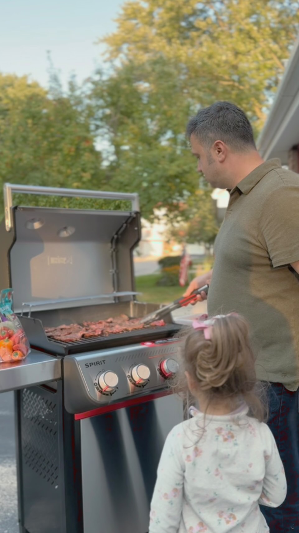 Instagram post by @dilamiraco for Weber Grills. Caption reads: Fall evenings + the smell of grilled food = pure....