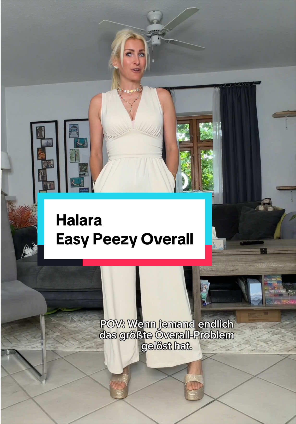 TikTok post by @janines.place for Halara Damenmode. Caption reads: [ad] @Halara Damenmode @Halara_official....