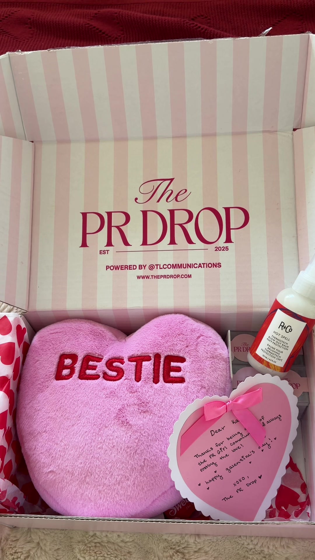 TikTok post by @welborn_katie8 for Warmies. Caption reads: [...] you @The PR Drop for making my day 💌....