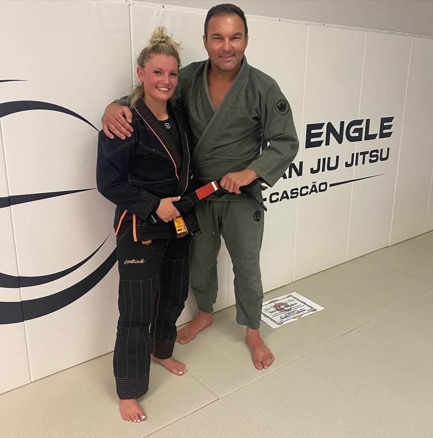 Instagram post by @taliavaughangrijalva for VIRUS. Caption reads: Yesterday I was promoted to first degree black....