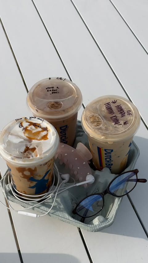 Instagram post by @victoriaurso for Dutch Bros Coffee. Caption reads: [...] little drink🤎 find your go-to at....