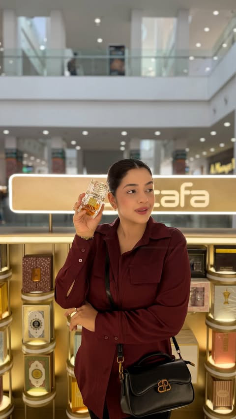 Instagram post by @bkshahid for Lattafa. Caption reads: From picking my favorite fragrance from....