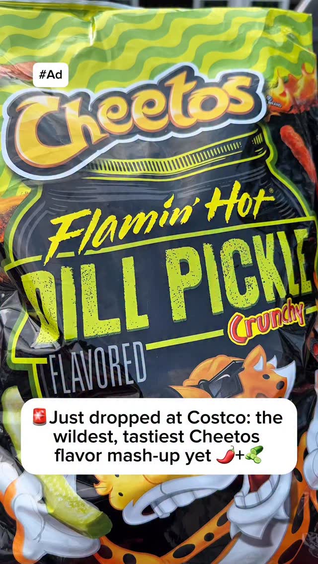 Instagram post by @costcodeals for Cheetos. Caption reads: #ad 
🚨Just dropped at Costco: the wildest,....