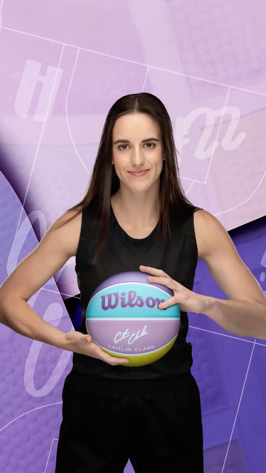 Instagram post by @caitlinclark22 for Hy-Vee. Caption reads: Designed for athletes and fans of all....