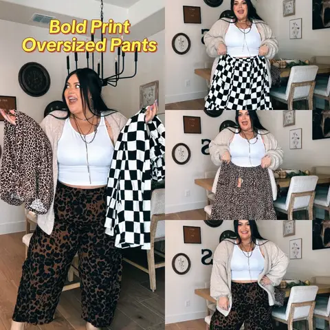 TikTok post by @bestiebuysitfirst for UEU. Caption reads: @UEU #linenpants #plussizefashion [...].