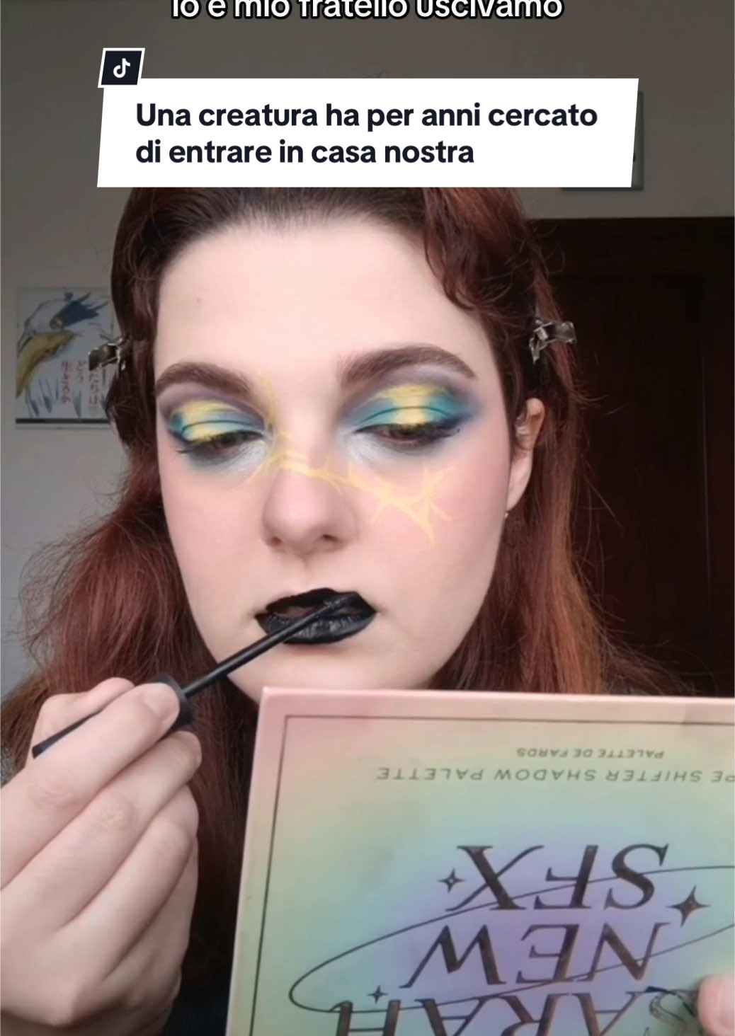 TikTok post by @invisibleocean for Astra Make-Up. Caption reads: Storia di anonimo Lux Green, Lux Brown, Icy Petal....