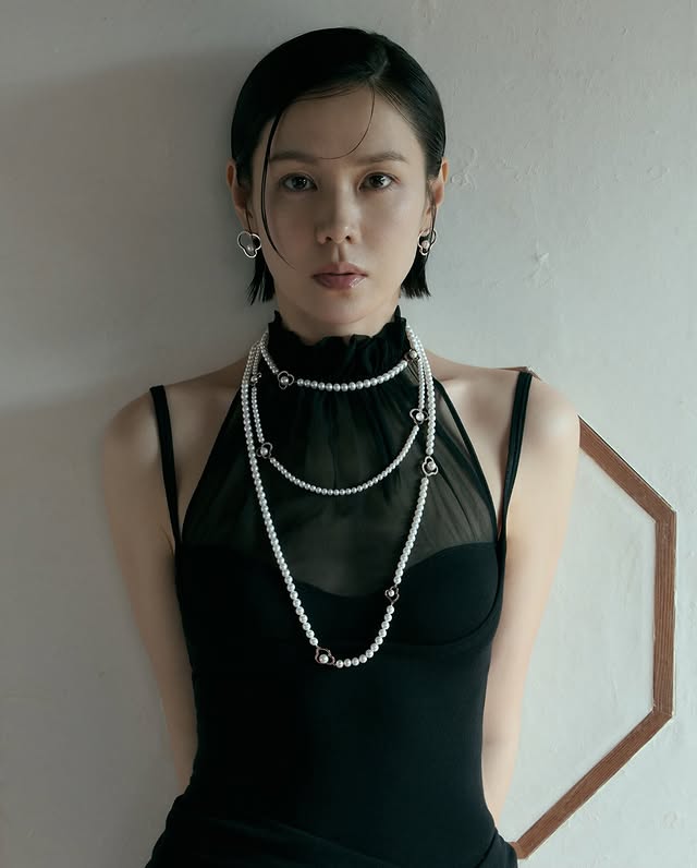 Instagram post by @yejinhand for TASAKI. Caption reads: [...] Korea Ambassador, Son Ye-jin. #타사키 #tasaki....