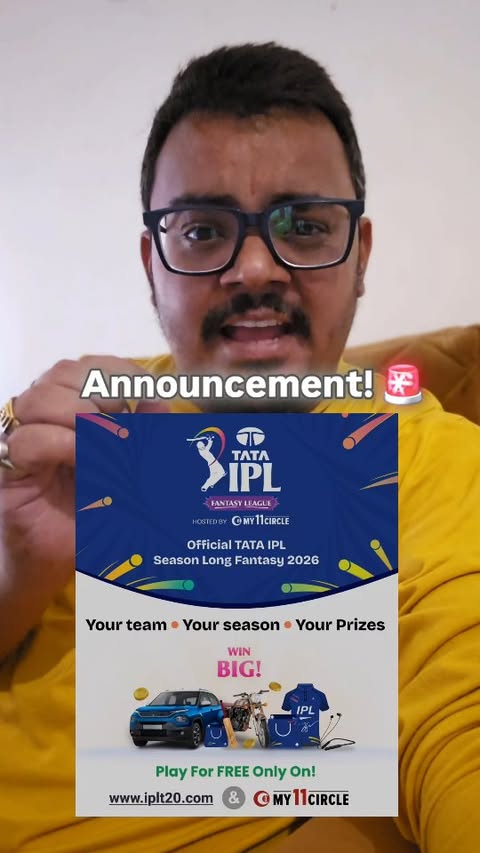 Instagram post by @cricketparpanch.live for My11Circle. Caption reads: [...] Season Long Fantasy 2026, hosted by....