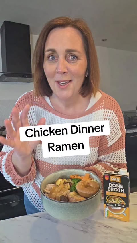 Instagram post by @this.mum.cooks for OXO. Caption reads: [...] Dinner Ramen, made with the delicious....