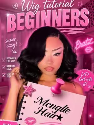 TikTok post by @bratzzbbaby for Menglle Hair. Caption reads: A bob for this pricee!!! Is good @MENGLLE HAIR....
