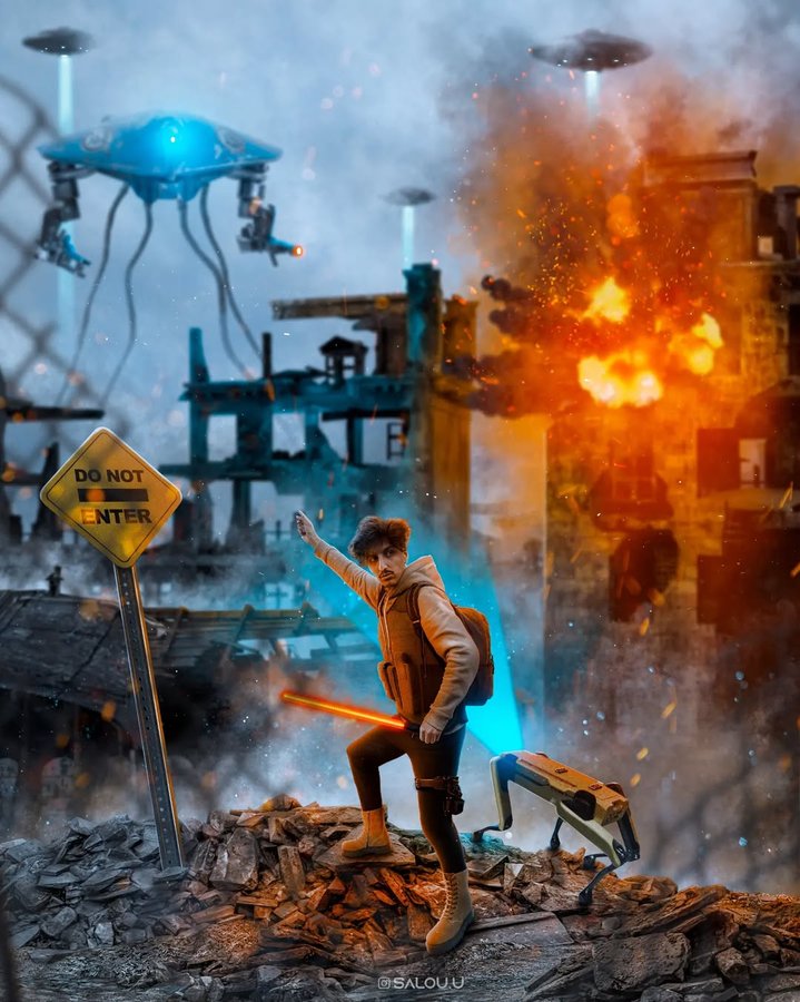 Instagram post by @salou.u for Envato. Caption reads: [...] •Time 💫 7h/week •Sites to helphelp ✨ envato....