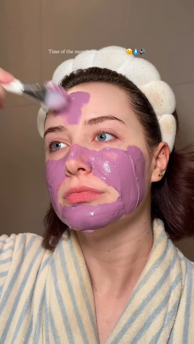 Instagram post by @youglowgrrl for Hero Cosmetics. Caption reads: Time of the month skincare sounds 🫠💧🔊 (aka....