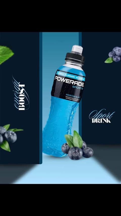 Instagram post by @azuma.media for POWERADE. Caption reads: Try THIS out🤗 Easy & Simple @powerade CANVA....