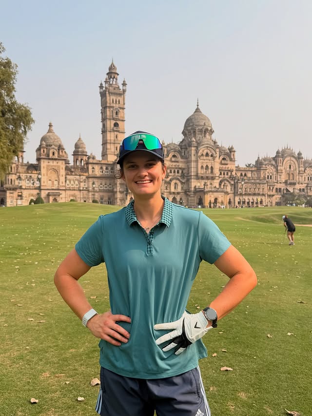 Instagram post by @laurawolvaardt for TAG Heuer. Caption reads: Loving my TAG Heuer Connected Calibre E5 ⛳️⌚️....