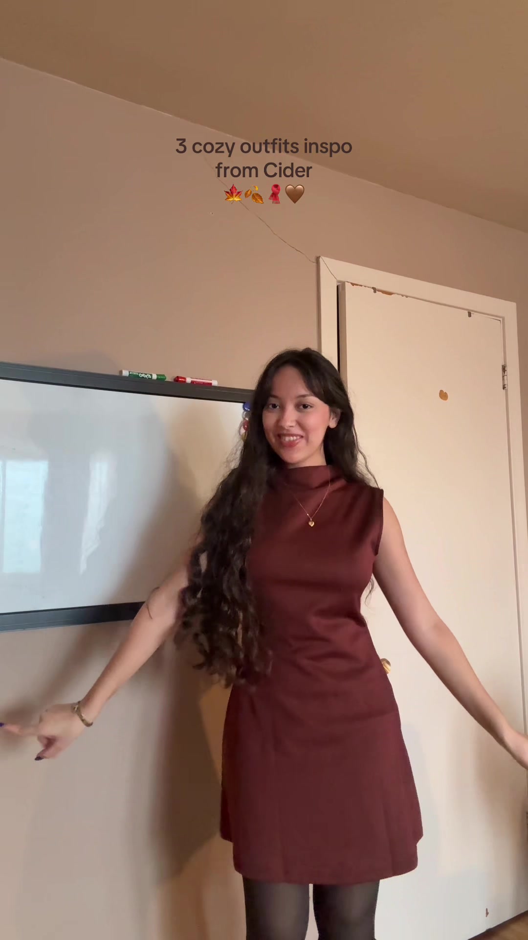 TikTok post by @saarachuuu for Cider. Caption reads: which one is your fv 🤎 @Cider use my code....