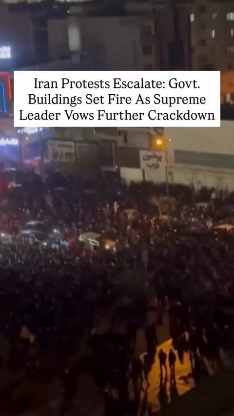 Instagram post by @mosheh for Reuters. Caption reads: Massive protests surged across Iran Thursday....