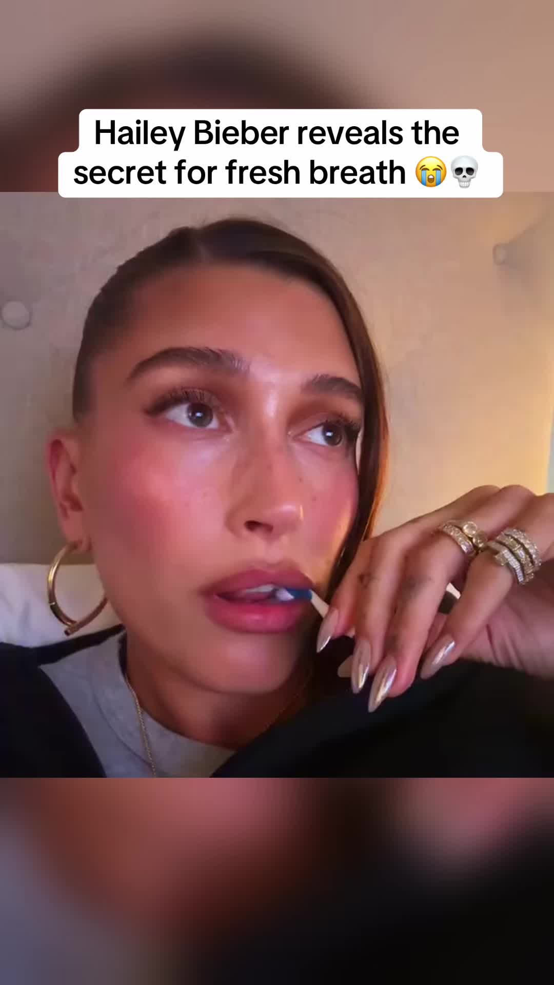 TikTok post by @jsndeals for Gurunanda. Caption reads: [...] reveals her fresh breath secret! #gurunanda....