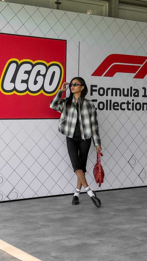 Instagram post by @livblankson for FORMULA 1. Caption reads: 🏎️ safe to say this was an *elite* surprise !! 🤭....