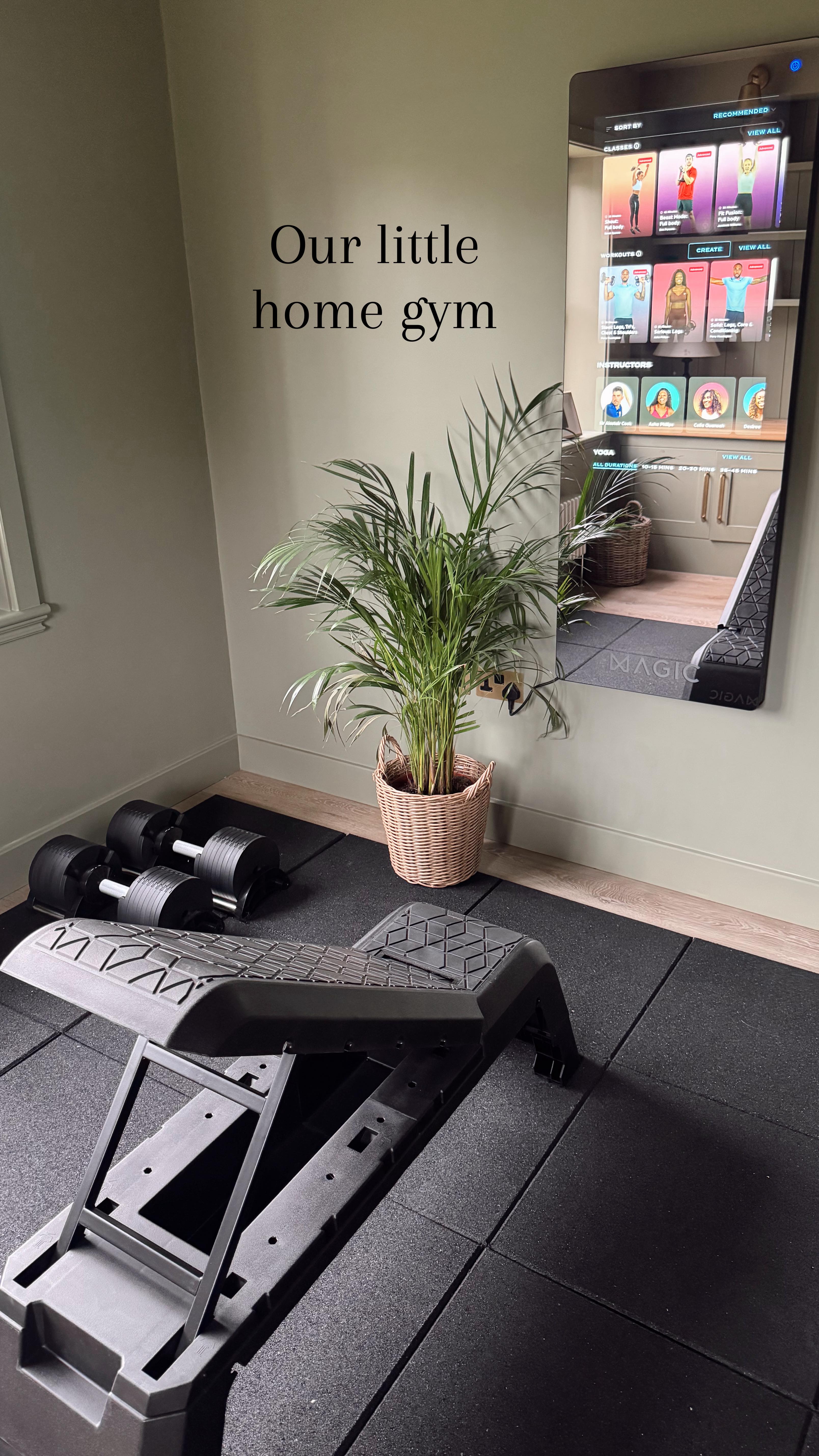 Instagram post by @no14hectorshouse for MAGIC AI. Caption reads: AD | Our new AI powered home gym! Honestly guys,....