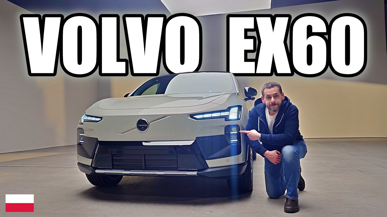 YouTube post by @MarekDrives for 3Wliners. Caption reads: New Volvo EX60 (2026) – First Contact! 810 km....