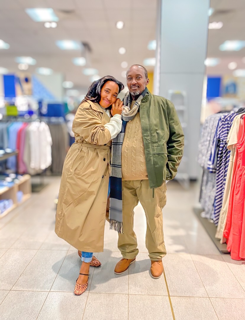 Instagram post by @mamaolivek for Woolworths. Caption reads: Which fit do you like best — Look 1 or Look 2?....
