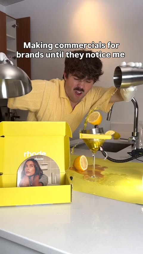 Instagram post by @chant_photography for Rhode Skin. Caption reads: I made a commercial for @haileybieber @rhode....