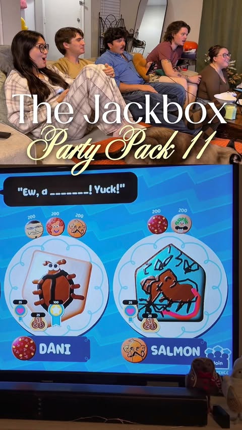 Instagram post by @kaylee.anaa for Jackbox Games. Caption reads: If the party doesn’t have Jackbox Games, then is....
