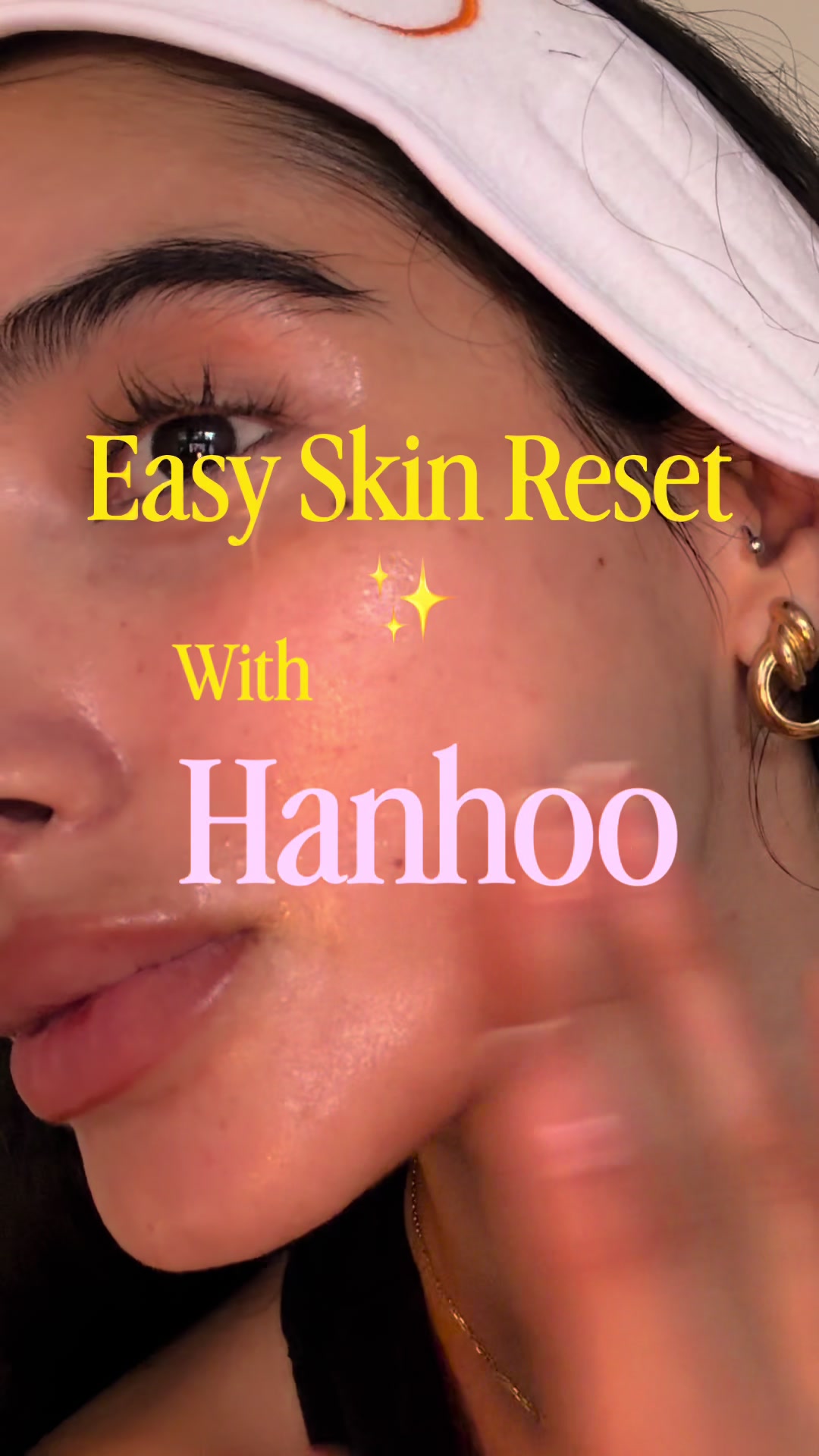 TikTok post by @carla_galvan for Hanhooskin. Caption reads: My easy and perfect skin reset with @Hanhooskin ✨....