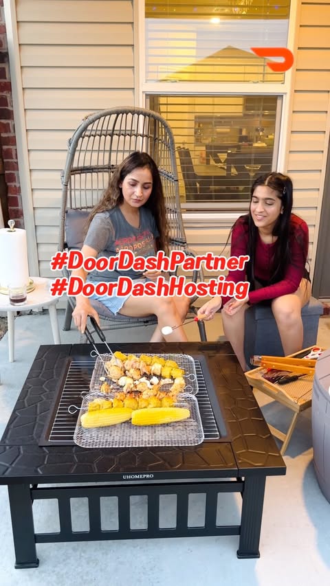 Instagram post by @virgotrendz for DoorDash. Caption reads: #DoorDashPartner #DoorDashHosting Backyard BBQ....