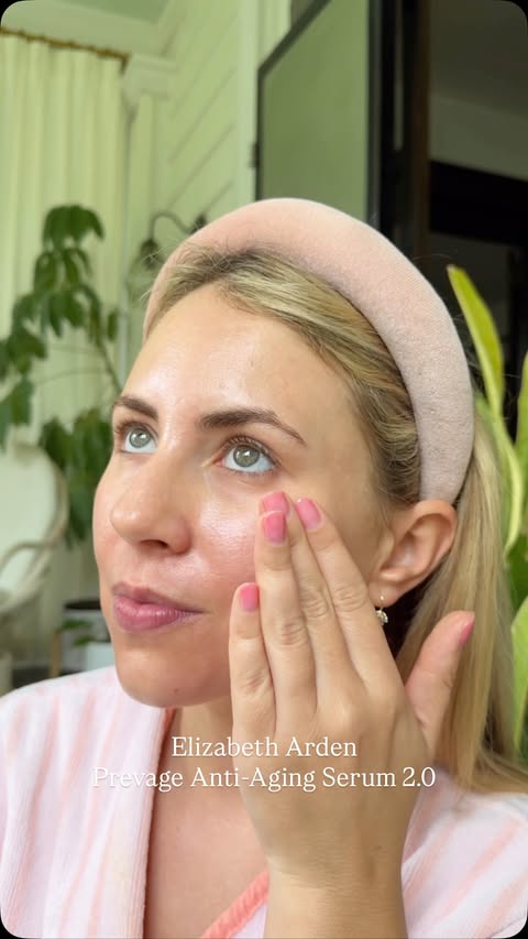 Instagram post by @morganpaigewalker for Elizabeth Arden. Caption reads: [...] down at night can be simple with....