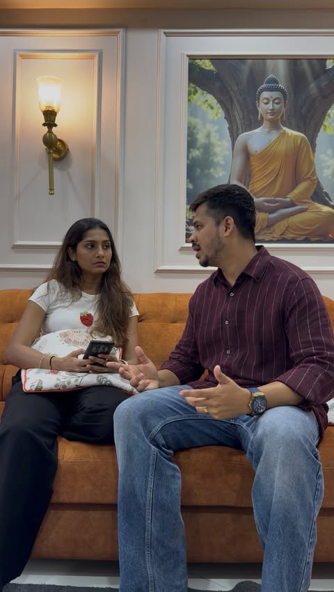 Instagram post by @withvishakharshal for India Gate Foods. Caption reads: That’s how I like him to be attentive😌 Tag your....