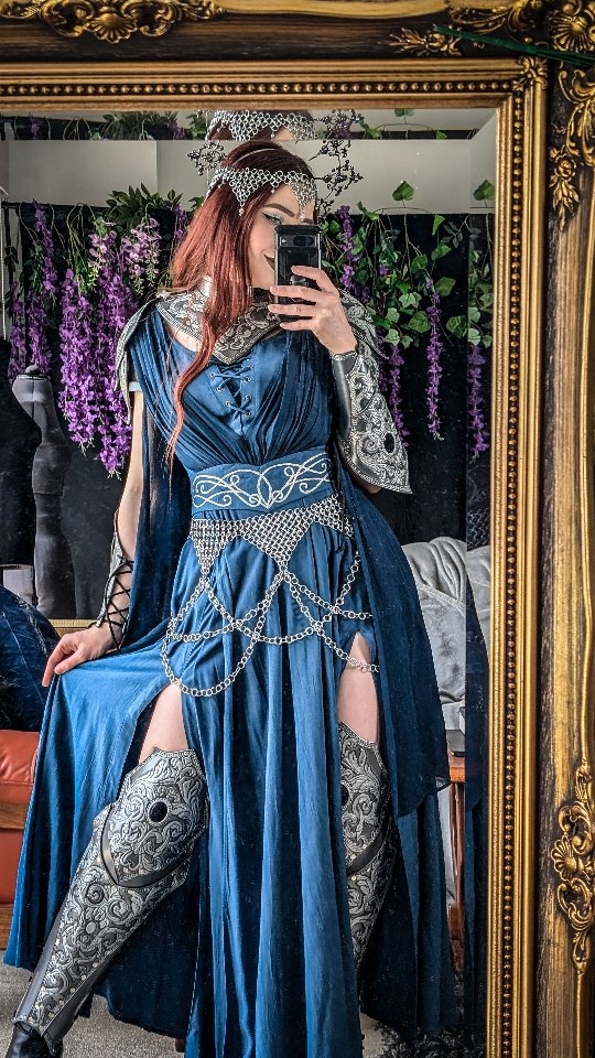 Instagram post by @thescarletthuntress for HolyClothing. Caption reads: No such thing as casual in my wardrobe....