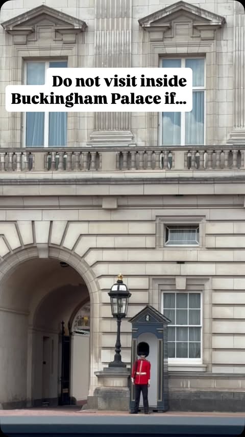 Instagram post by @traveltomuse for GetYourGuide Creator Community. Caption reads: The Buckingham Palace has opened its gates for the....