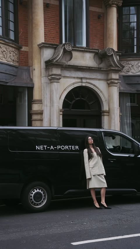 Instagram post by @ambikadhr for NET-A-PORTER. Caption reads: [...] the outfit that looks anything but.....