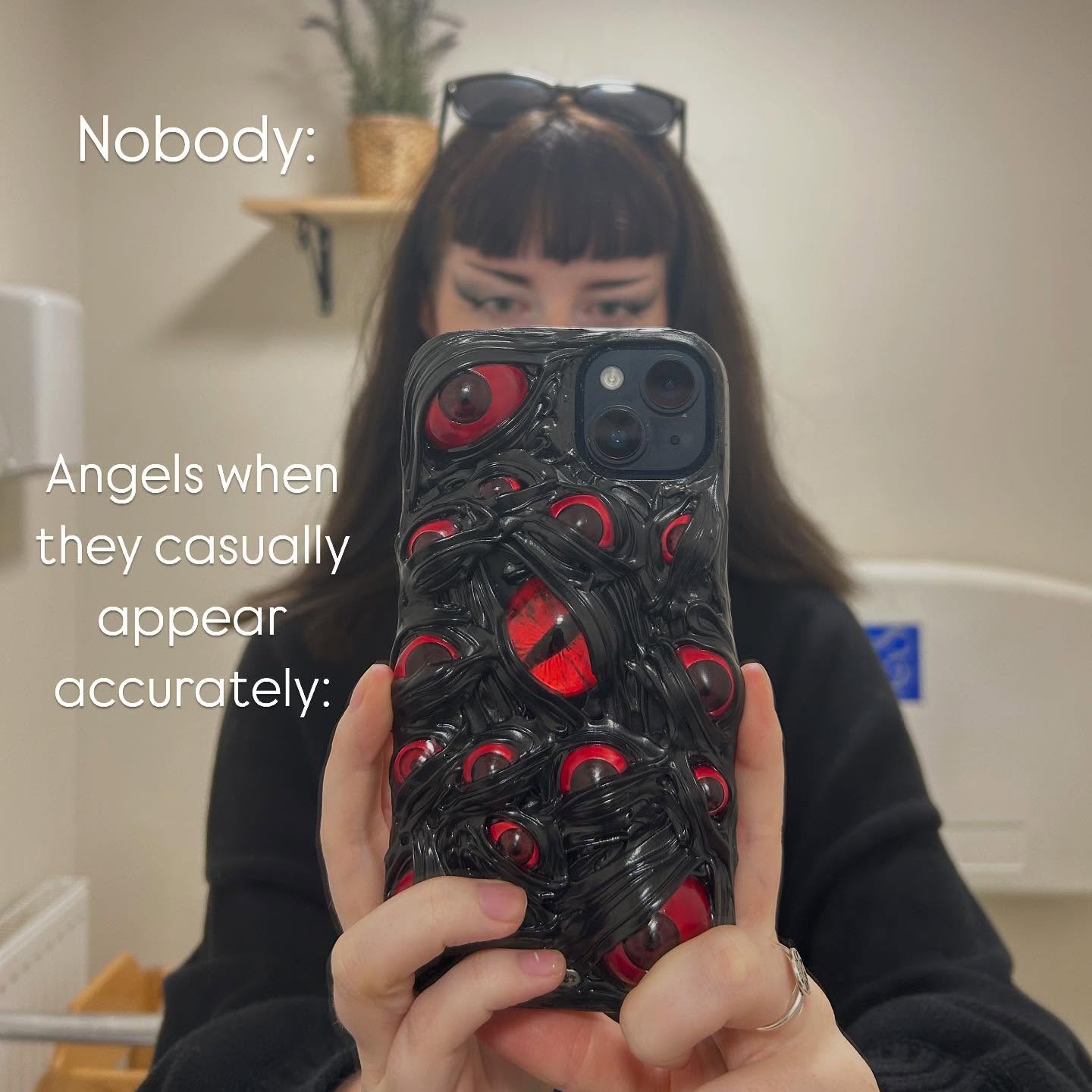 Instagram post by @alexreadstarotofficial for Techypop. Caption reads: [...] save my bacon! 🥓 Case sponsored by....