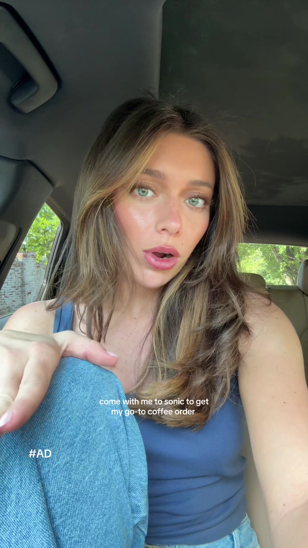 TikTok post by @tabithaswatosh for Sonic Drive-in. Caption reads: trading pumpkin for salted caramel @SONIC Drive-In....