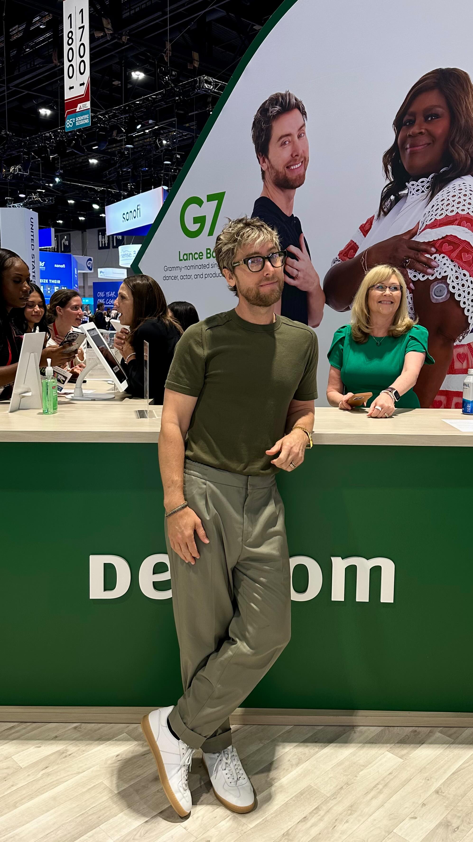 Instagram post by @lancebass for Dexcom. Caption reads: We’re here with @dexcom at the @amdiabetesassn....