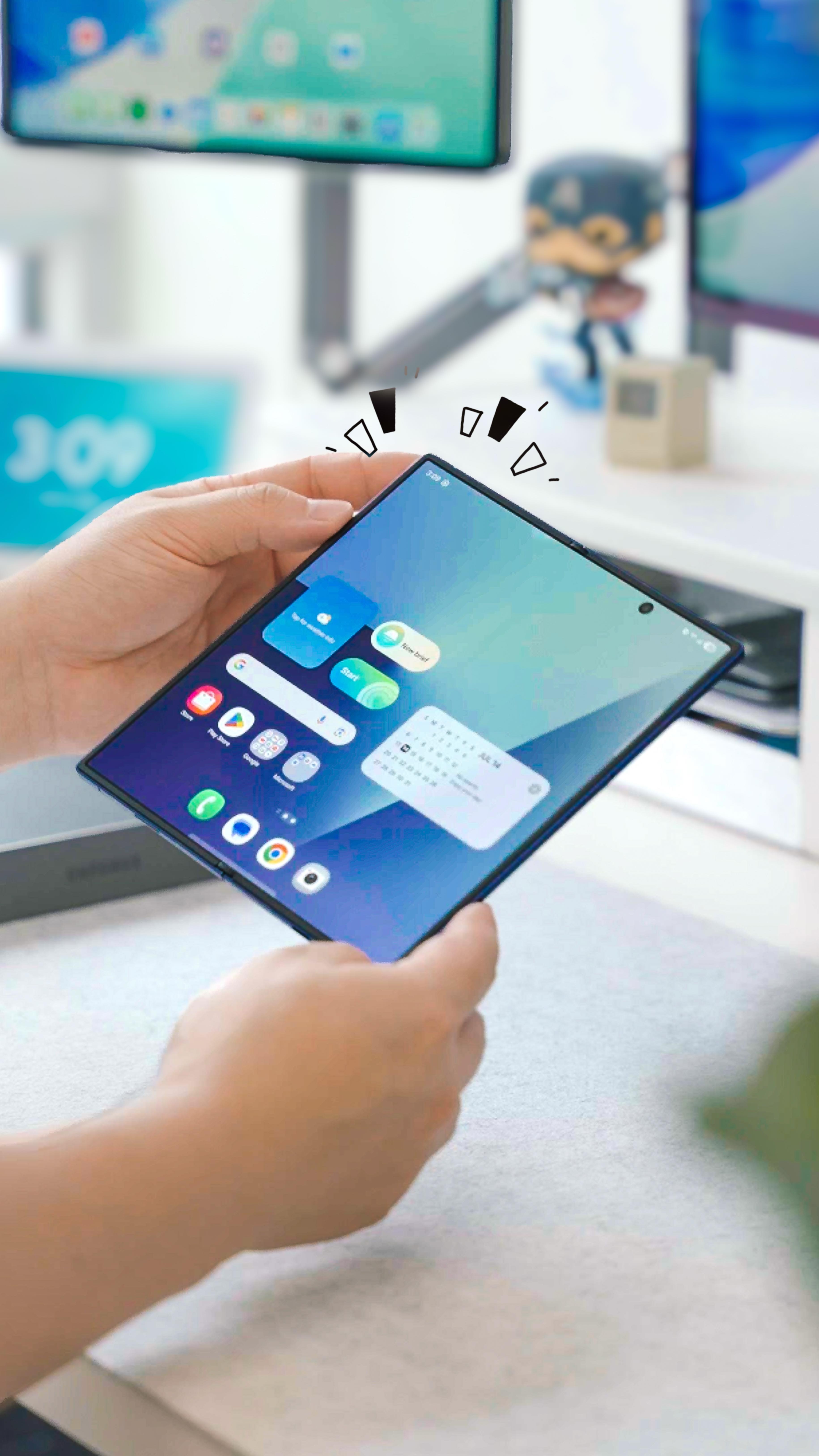 Instagram post by an influencer for Samsung Canada. Caption reads: [...] Which one’s your pick? 👇 @samsungcanada 🔗....
