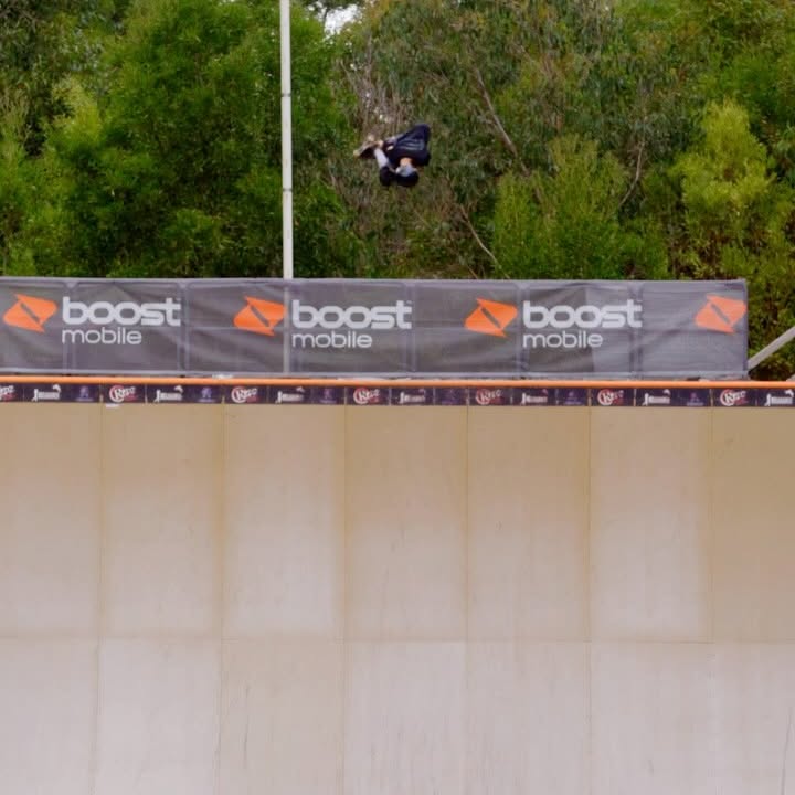Instagram post by @olliepop_au for Boost Mobile. Caption reads: After seeing huddy do so many consistent 9’s I....
