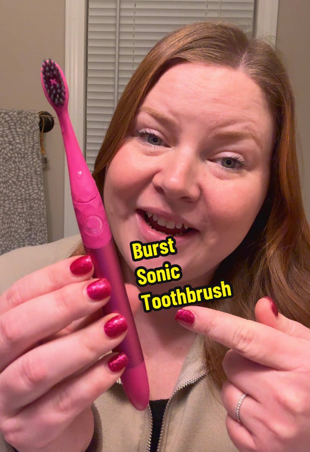TikTok post by @got2luvjax for Burst Oral Care. Caption reads: [...] #oralhealth #teethcare #cleanteeth @BURST....