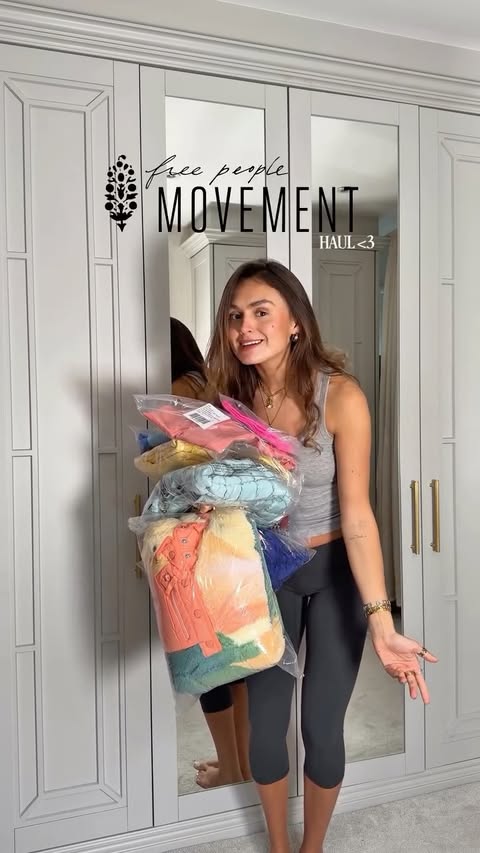 Instagram post by @misha_grimes for Free People. Caption reads: Potentially the most colourful haul to start the....